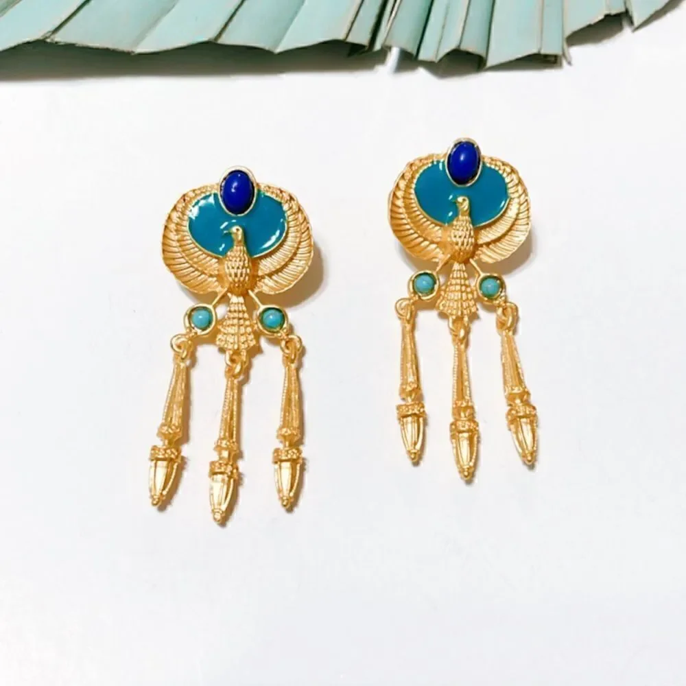 Boho bird dangle earrings S32